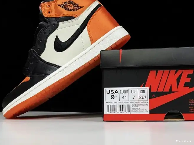 One Kick Womens Backboard 1 Satin Retro Shattered Jordan AV3725-010 Air 0622